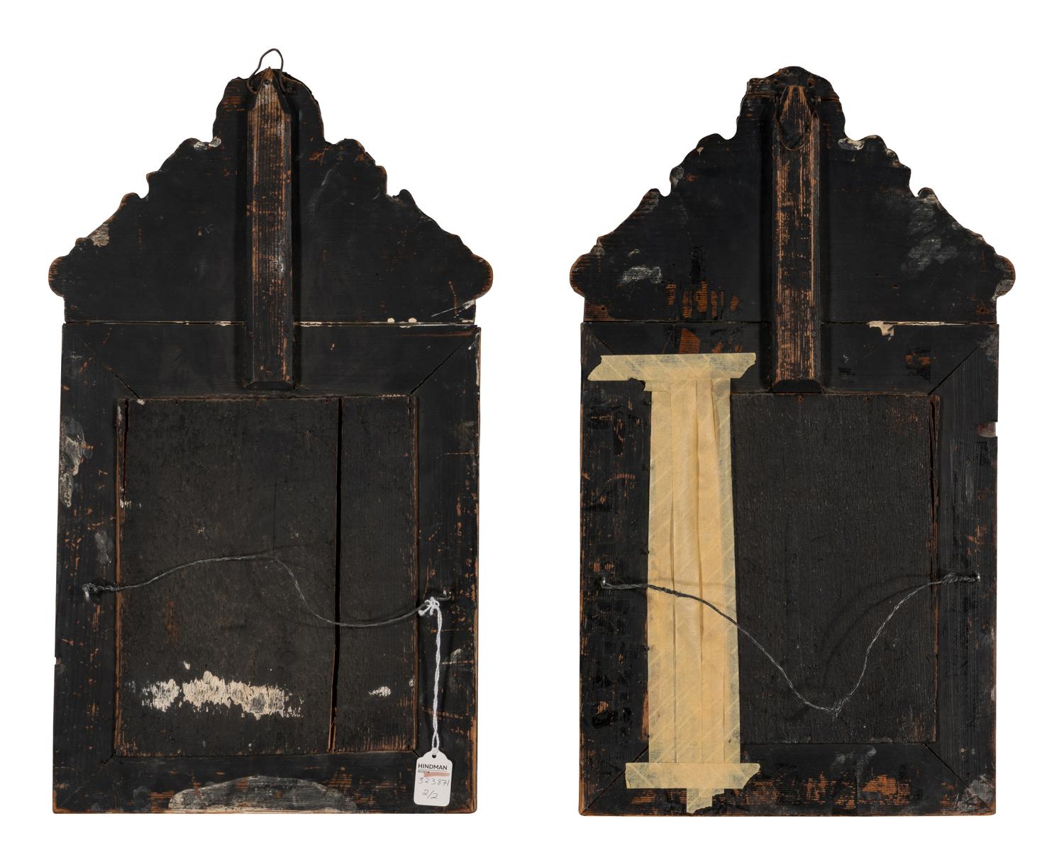 A Pair of Dutch Repousse Mirrors