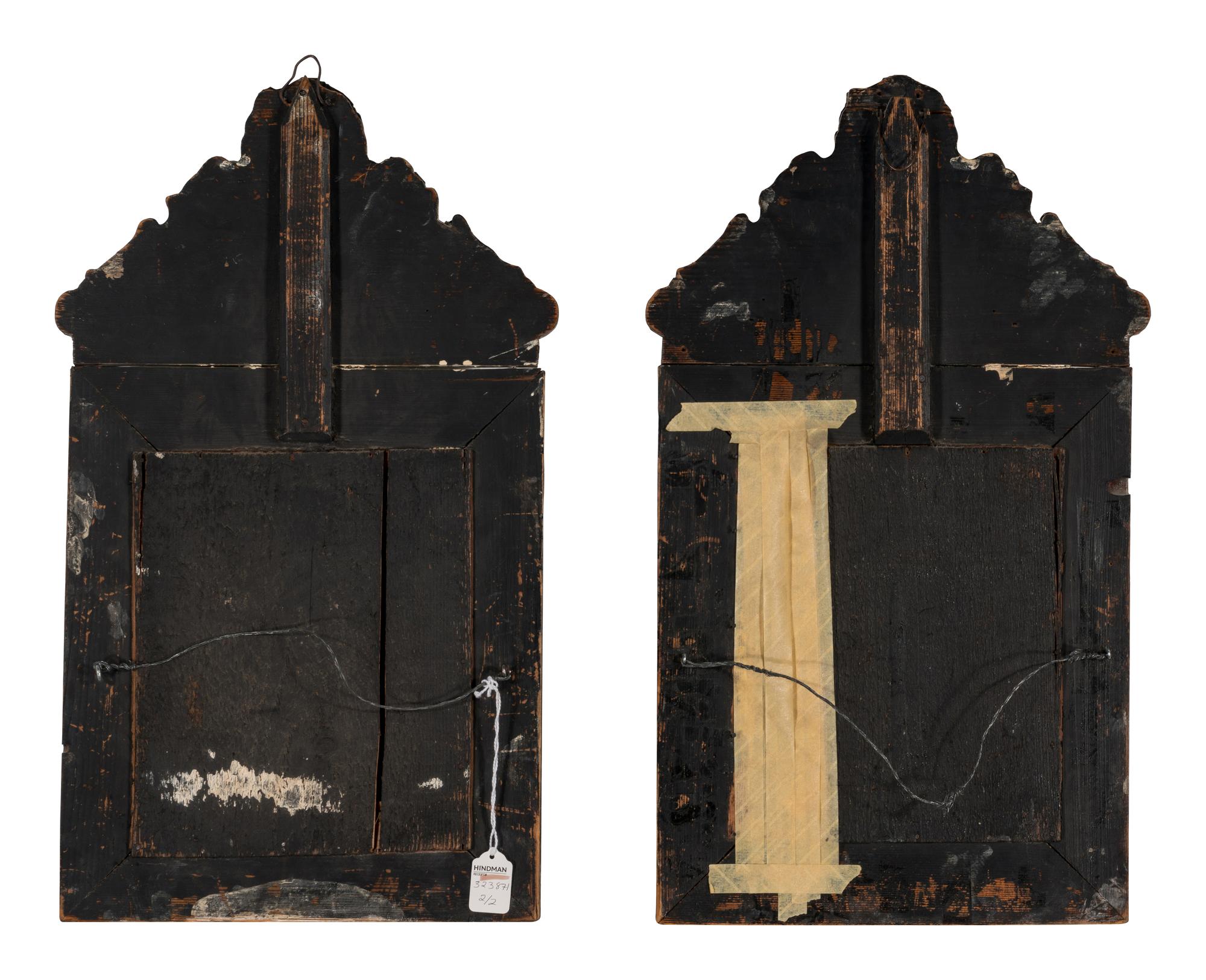 A Pair of Dutch Repousse Mirrors