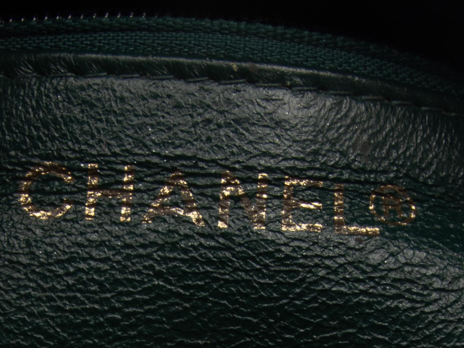 Chanel Green Crocodile Camera Bag, 1980's