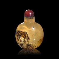 A Chinese Carved Shadow Agate "Horse" Snuff Bottle, 1760-1850