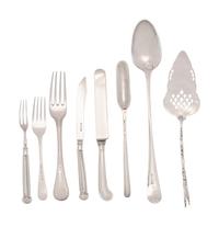 A Collection of British Silver Flatware Articles