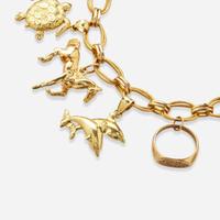 A 14K Yellow Gold Charm Bracelet