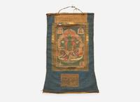 A Tibetan thanka depicting Green Tara, 19th century 藏傳綠度母唐卡 十九世紀