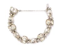 An Eisenberg Rhinestone Bracelet, 8" x .75".