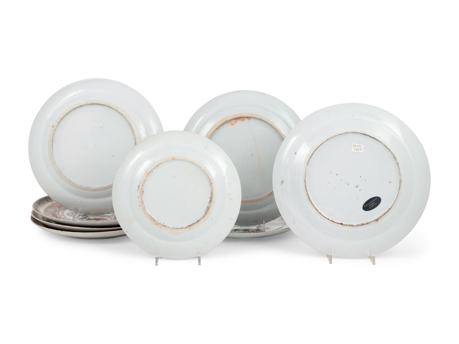 Eight Chinese Famille Rose Porcelain Plates