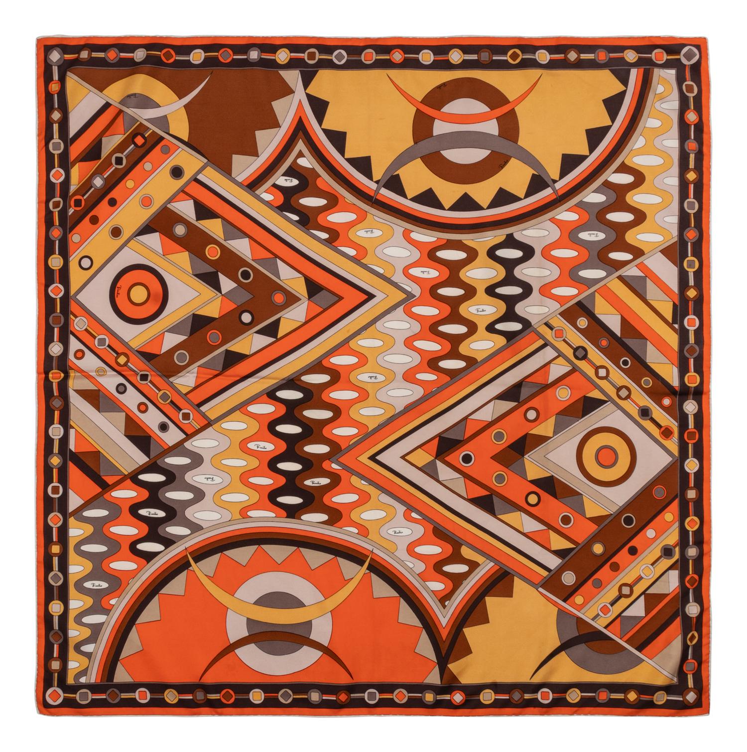 Six Designer Scarves: Dior, Lanvin, Two Pucci, Two Burberry