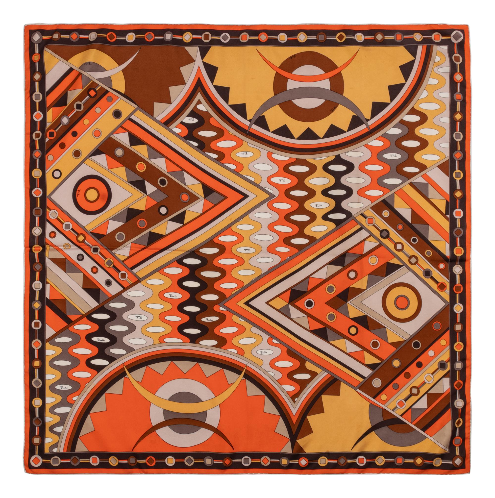Six Designer Scarves: Dior, Lanvin, Two Pucci, Two Burberry