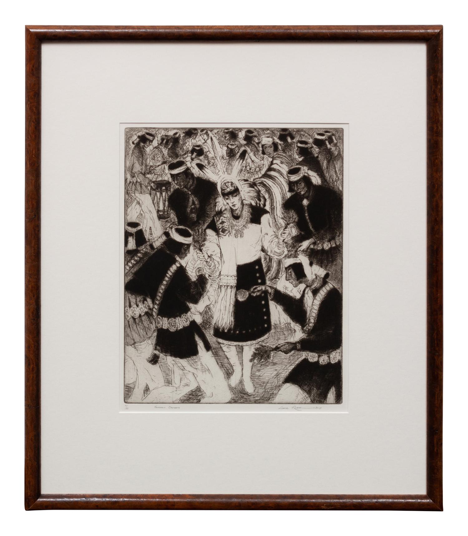 Two Works: Deer Dance, edition 46/75 and Keresan Dancers , edition 11/50