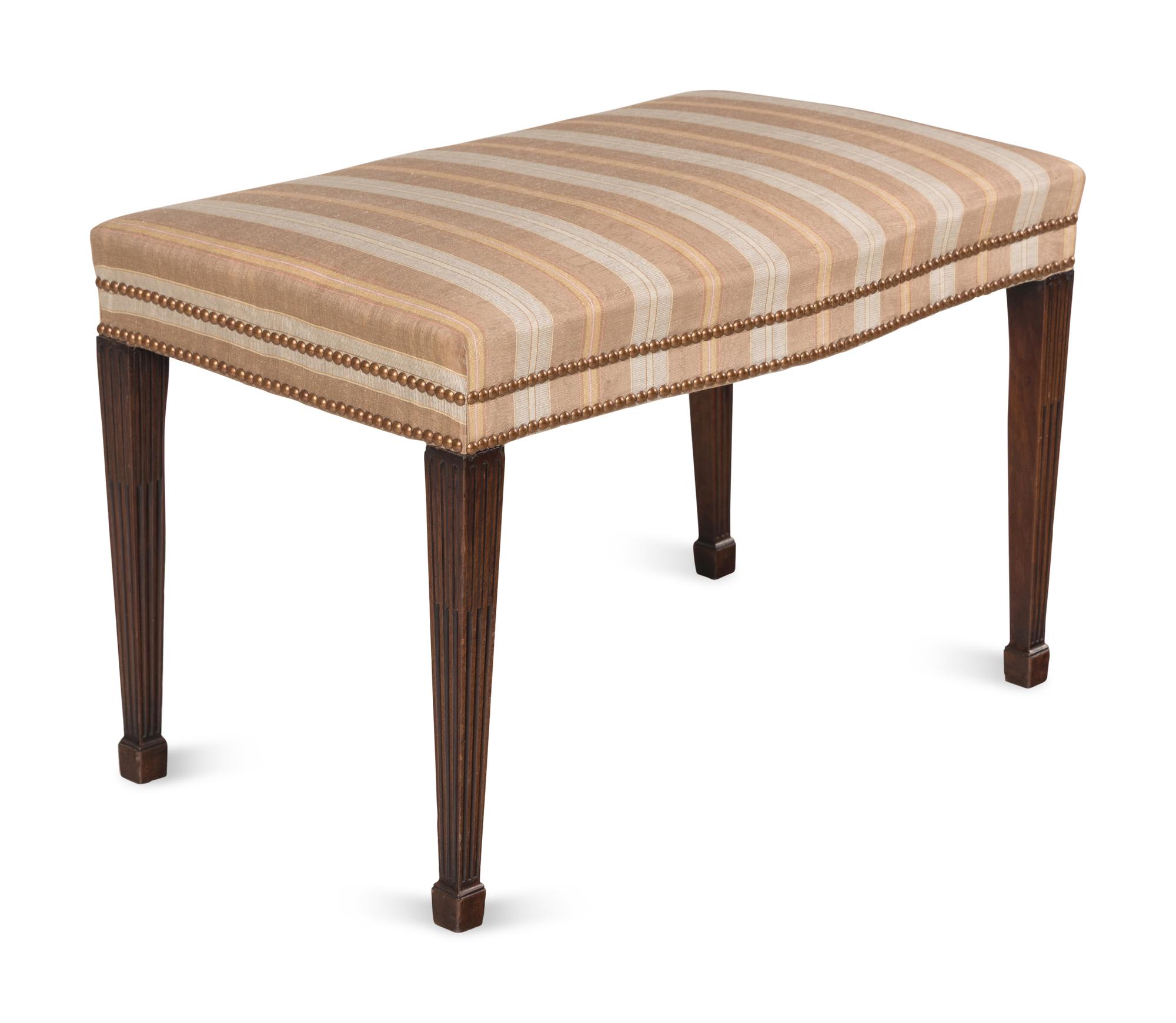 A George III Mahogany Hall Bench