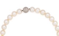 CULTURED SOUTH SEA PEARL AND DIAMOND NECKLACE
