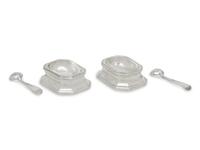 A Pair of Queen Anne Britannia Silver Trencher Salts