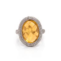 CITRINE AND DIAMOND RING