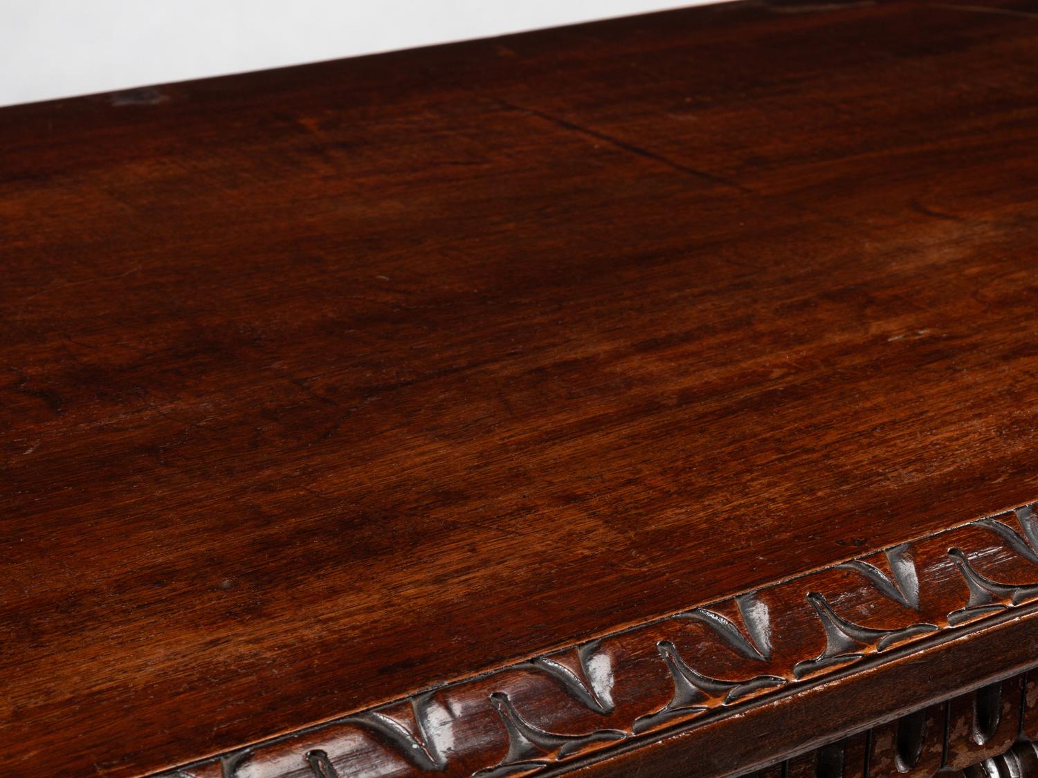 An Italian Baroque Style Walnut Console Cabinet