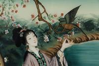 Two Chinese Export Glass Paintings
