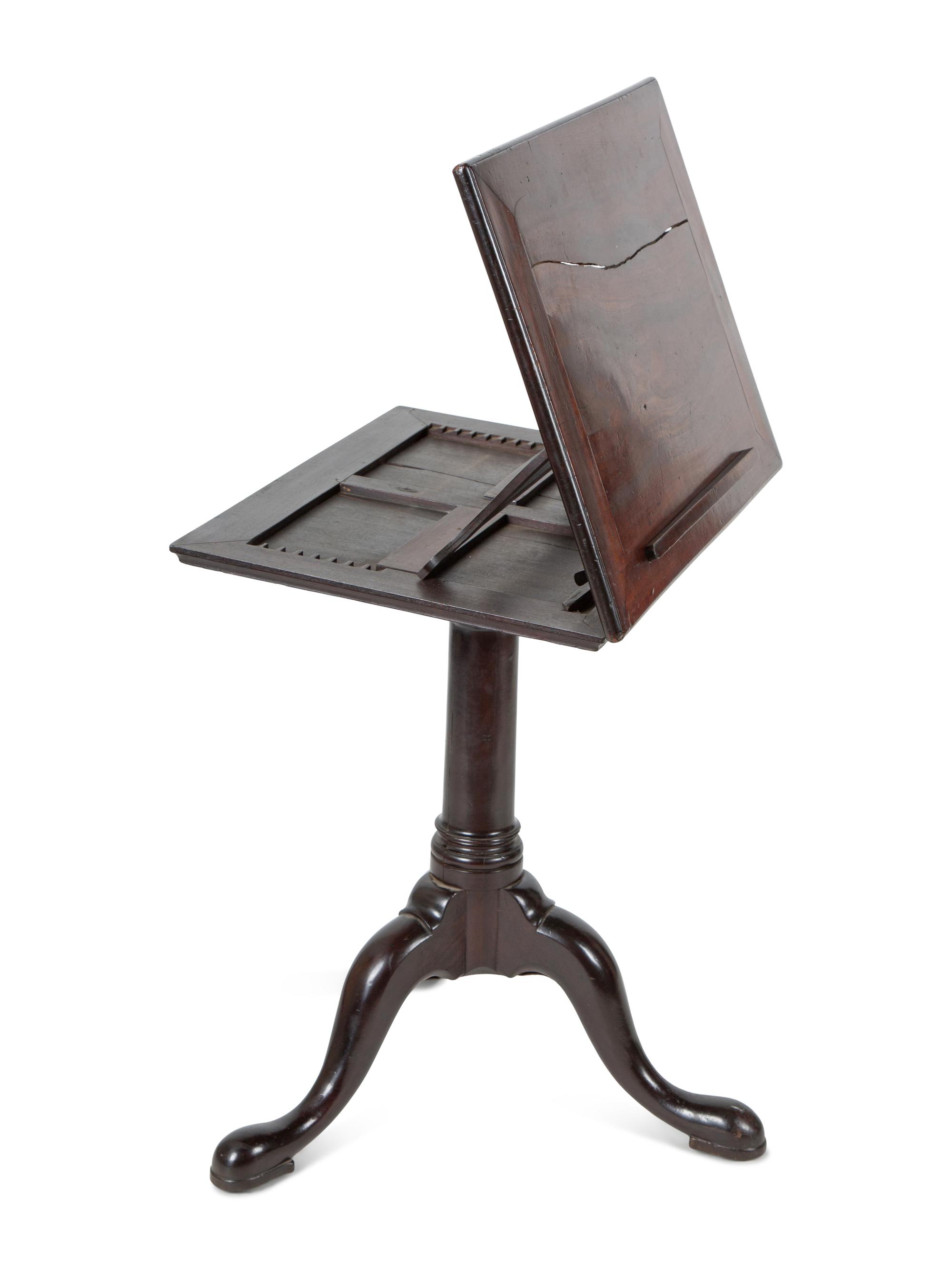 A George III Style Mahogany Adjustable Reading Table — 19TH CENTURY