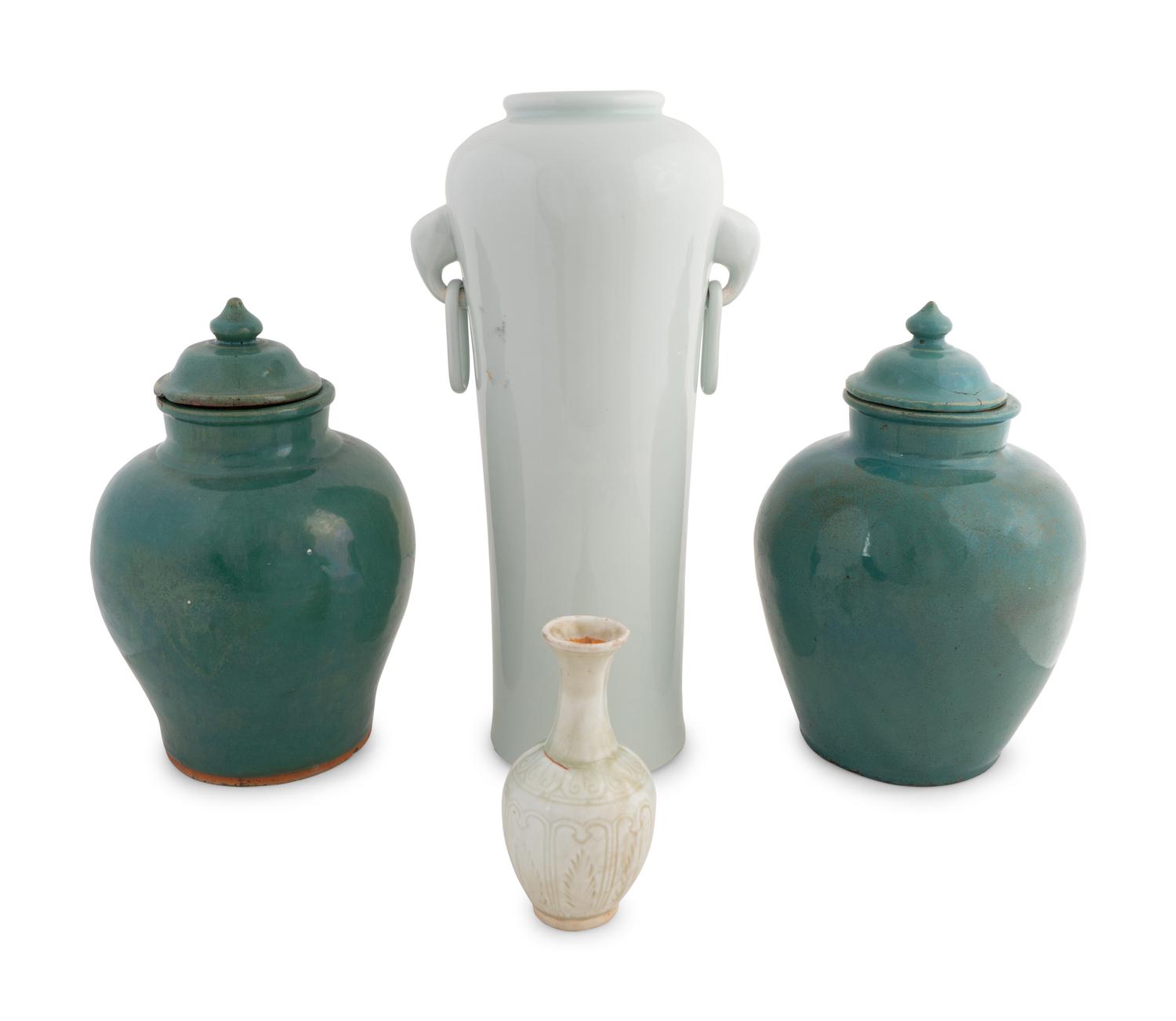 A Collection of Chinese Monochrome Glazed Vases — 19TH/20TH CENTURY