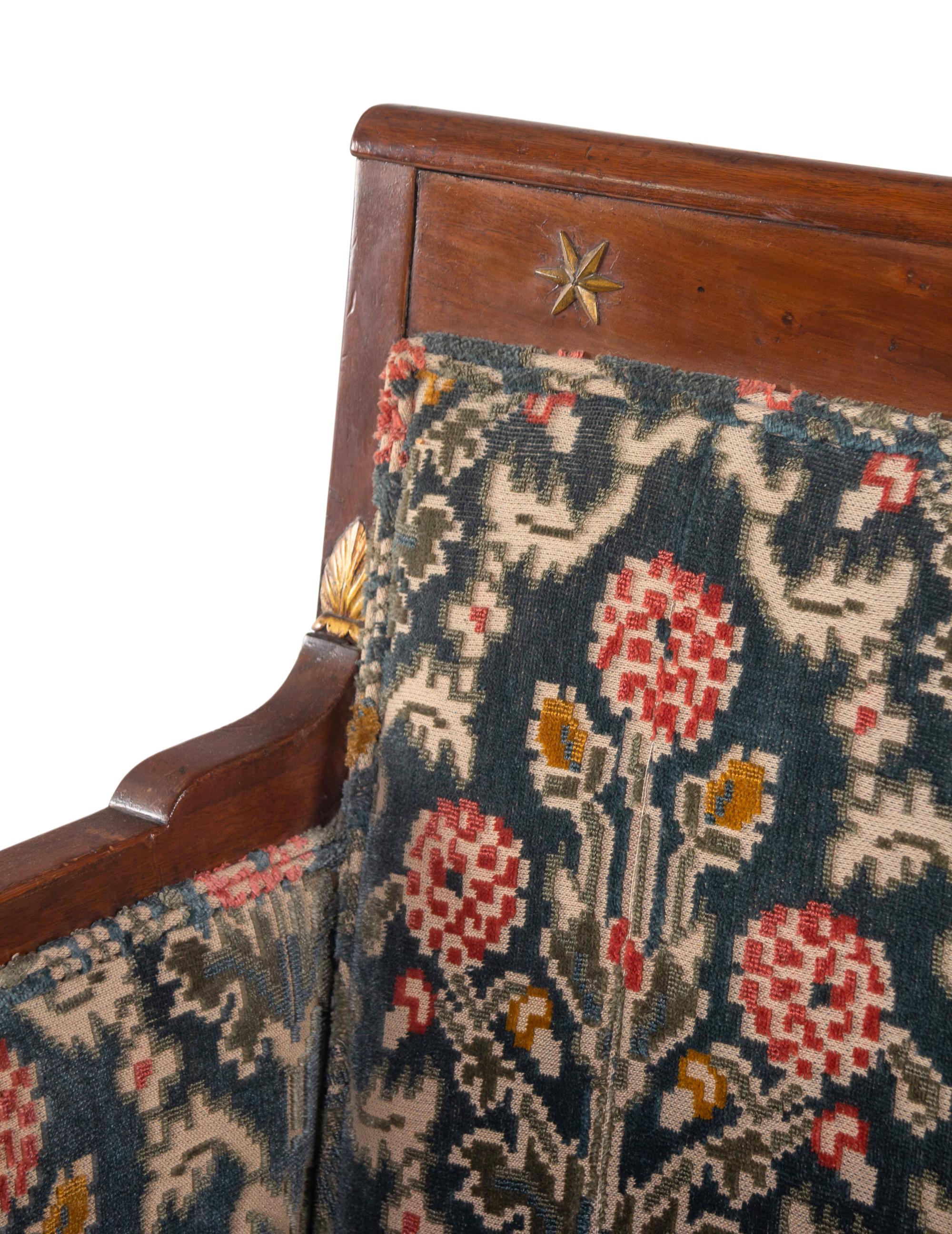 An Empire Style Gilt Bronze Mounted Mahogany Sofa