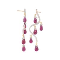 RUBY AND DIAMOND EARRINGS