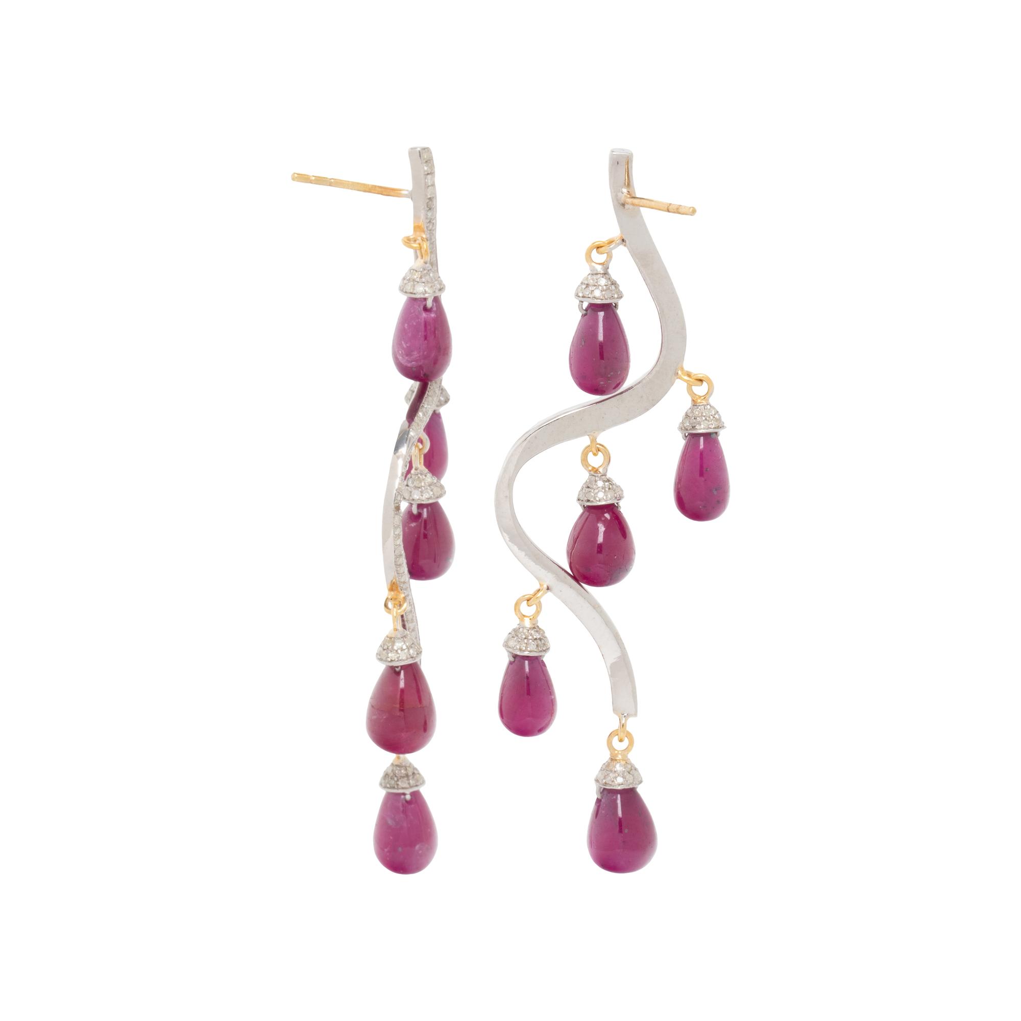RUBY AND DIAMOND EARRINGS