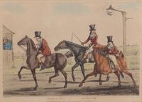 Henry ALKEN, after Plate 8 3/4 x 12 1/2 inches. — Going Home - Going to the Hunt - Throwing Off - In Full Cry