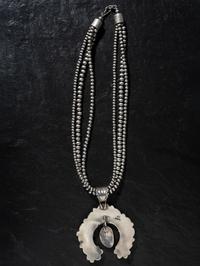 Sterling Silver Three-strand Necklace, with Turquoise Naja