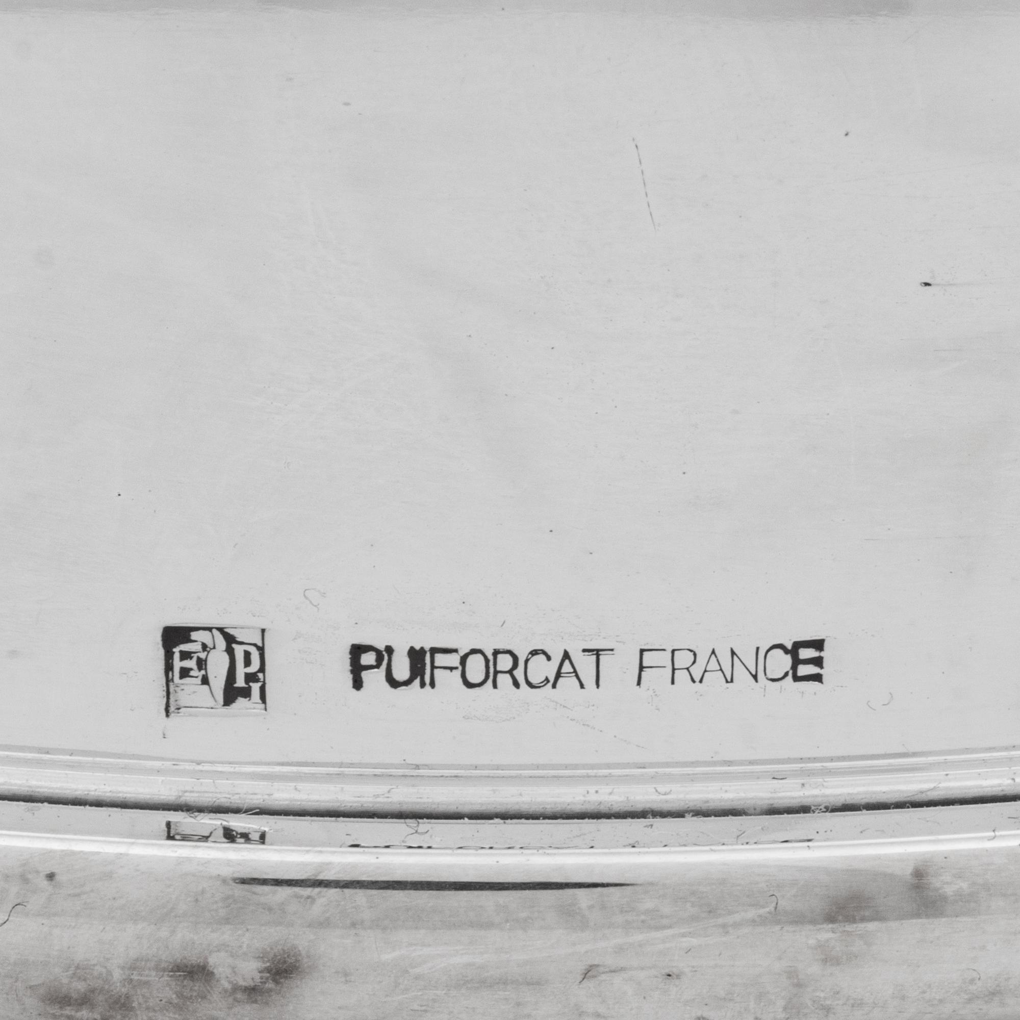 A Set of Six Puiforcat Silver-Plate Cloches