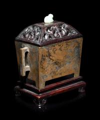 A Chinese Bronze Rectangular Censer