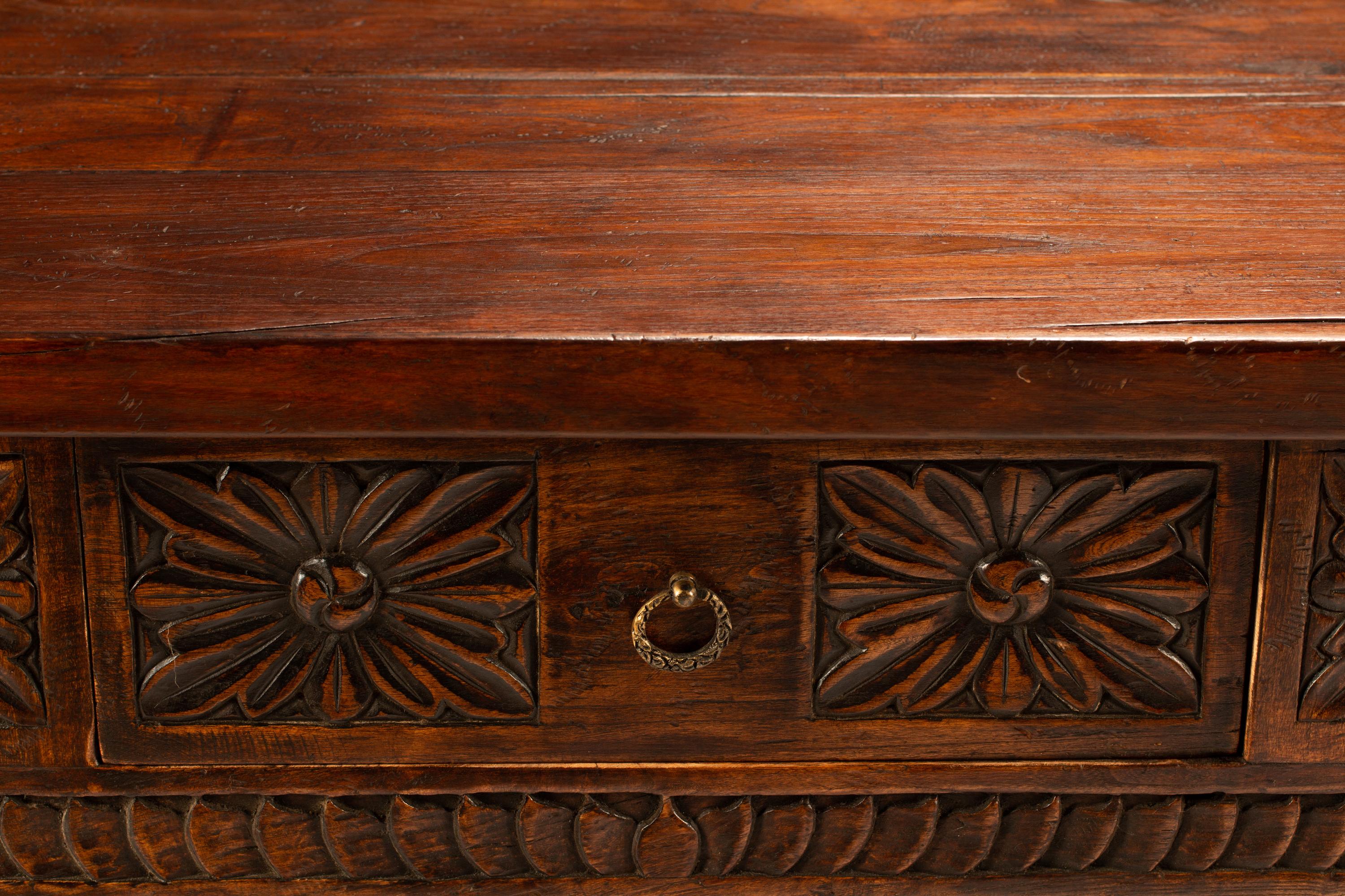 An Italian Baroque Style Walnut Table