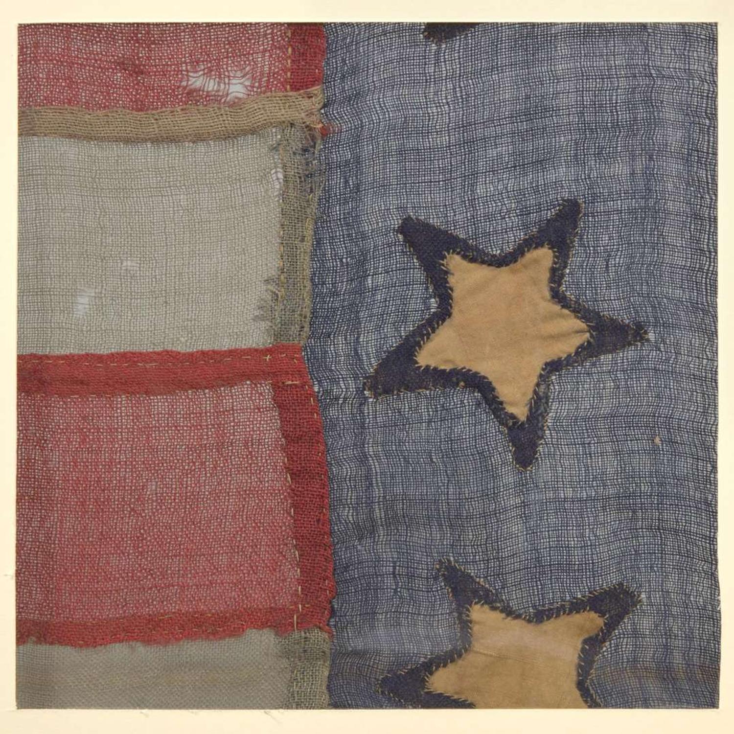 [FLAGS]. Civil War-era 34-star American flag commemorating Kansas statehood. Ca 1861.