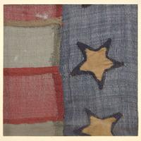 [FLAGS]. Civil War-era 34-star American flag commemorating Kansas statehood. Ca 1861.