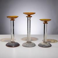 Karl Springer (German-American, 1931–1991) — Set of Three Candlesticks