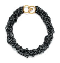 ANGELA CUMMINGS, HEMATITE TORSADE NECKLACE