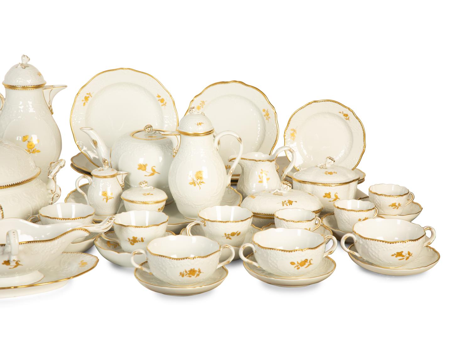 A Meissen Porcelain Tea, Coffee, Chocolate and Dinner Service — 20th Century