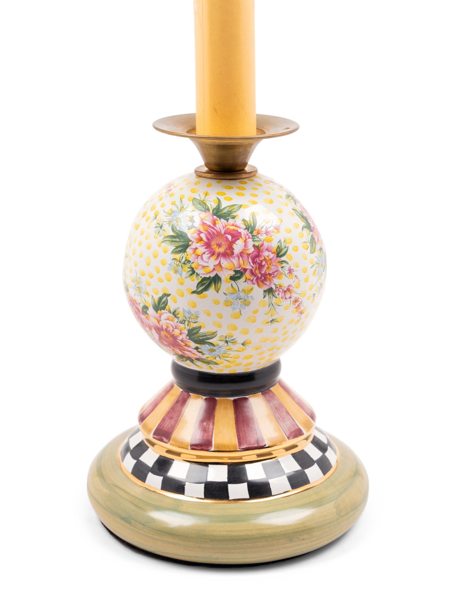 A Mackenzie Childs Marble Collection Desk Lamp