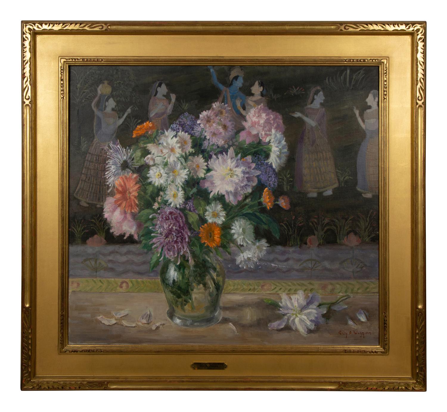 Flowers Before an Indian Painting