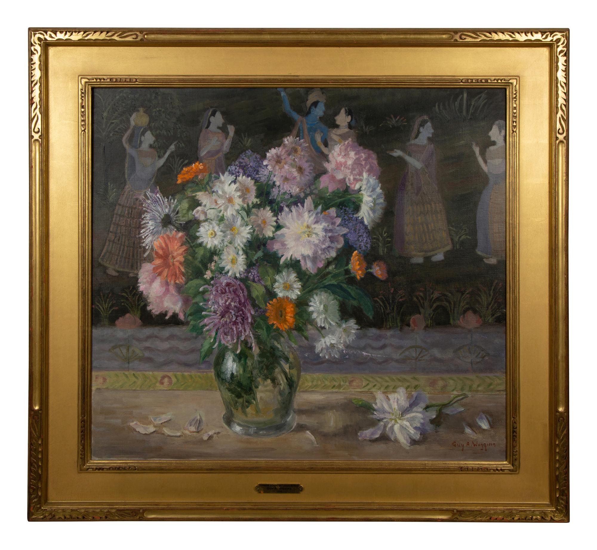Flowers Before an Indian Painting