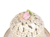 A Royal Copenhagen Flora Danica Porcelain Ice Dome and Stand