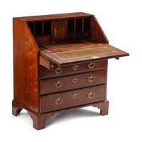 A George II Walnut Slant-Front Desk