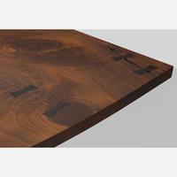George Nakashima (American, 1905-1990) Fine Single-Board "Conoid" Dining Table and Set of Six Single-Board "Conoid" Dining Chairs, New Hope, Pennsylvania, 1988