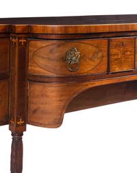 A George III Mahogany, Satinwood and Rosewood Sideboard