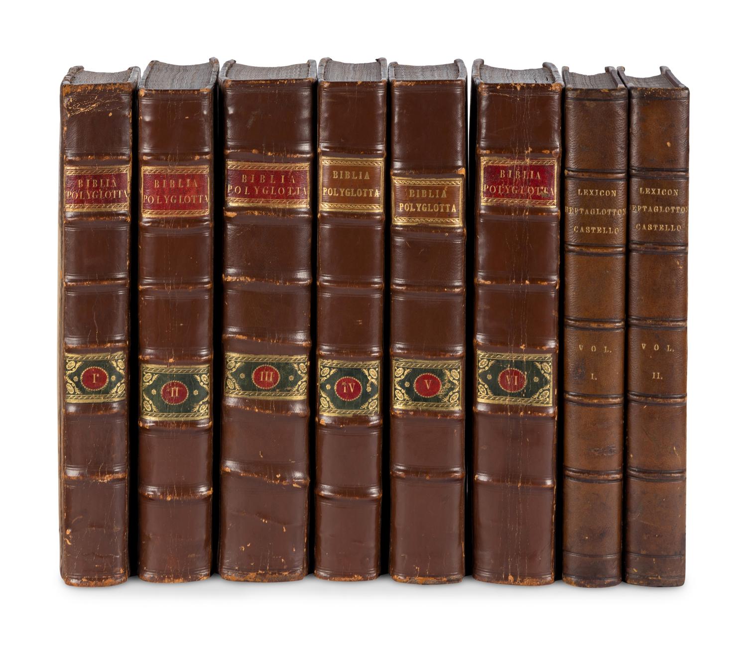 [BIBLE, Polyglot]. [WALTON, Brian (1600-1661), editor]. Biblia Sacra Polyglotta . London: Thomas Roycroft, 1655-1657.