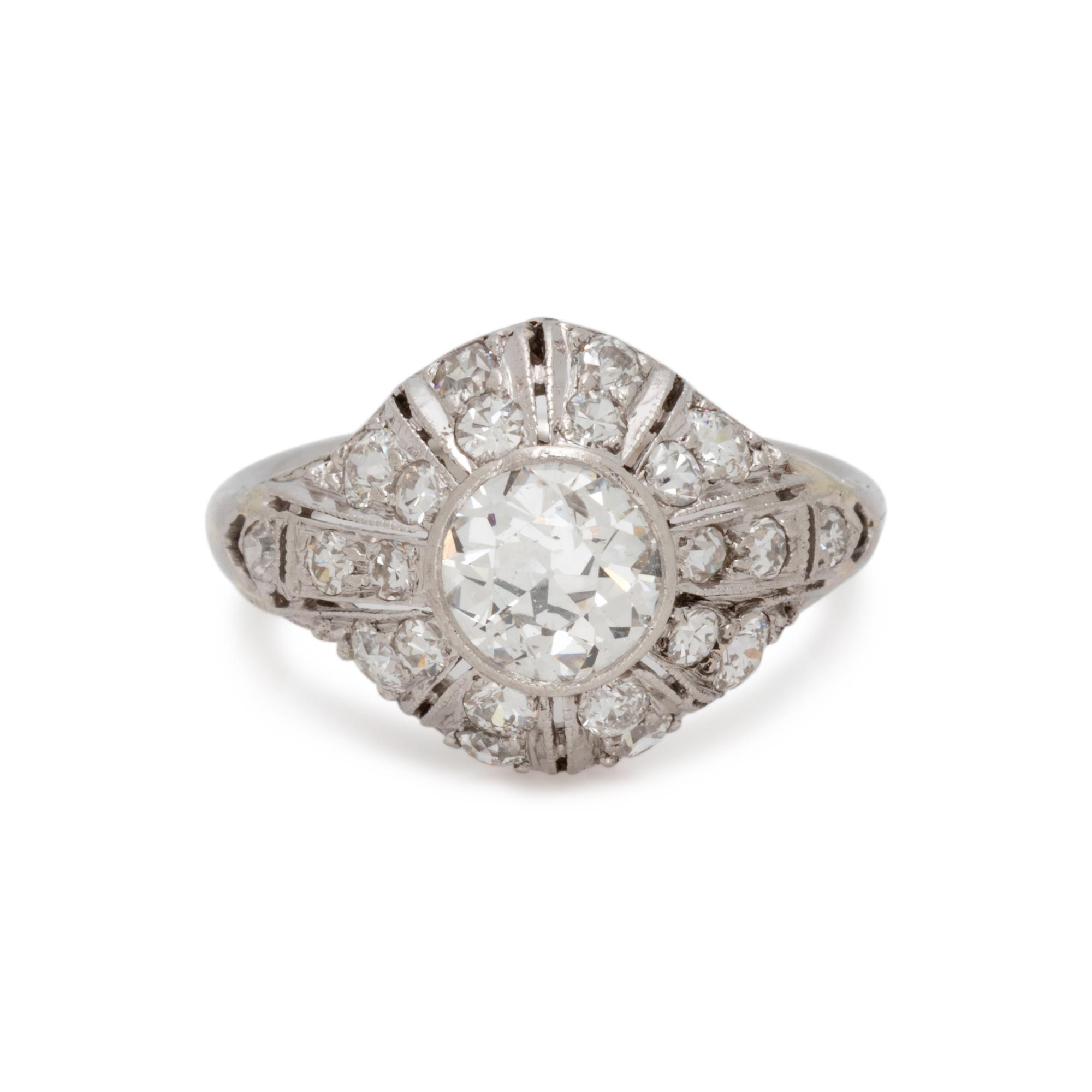 ART DECO, DIAMOND RING