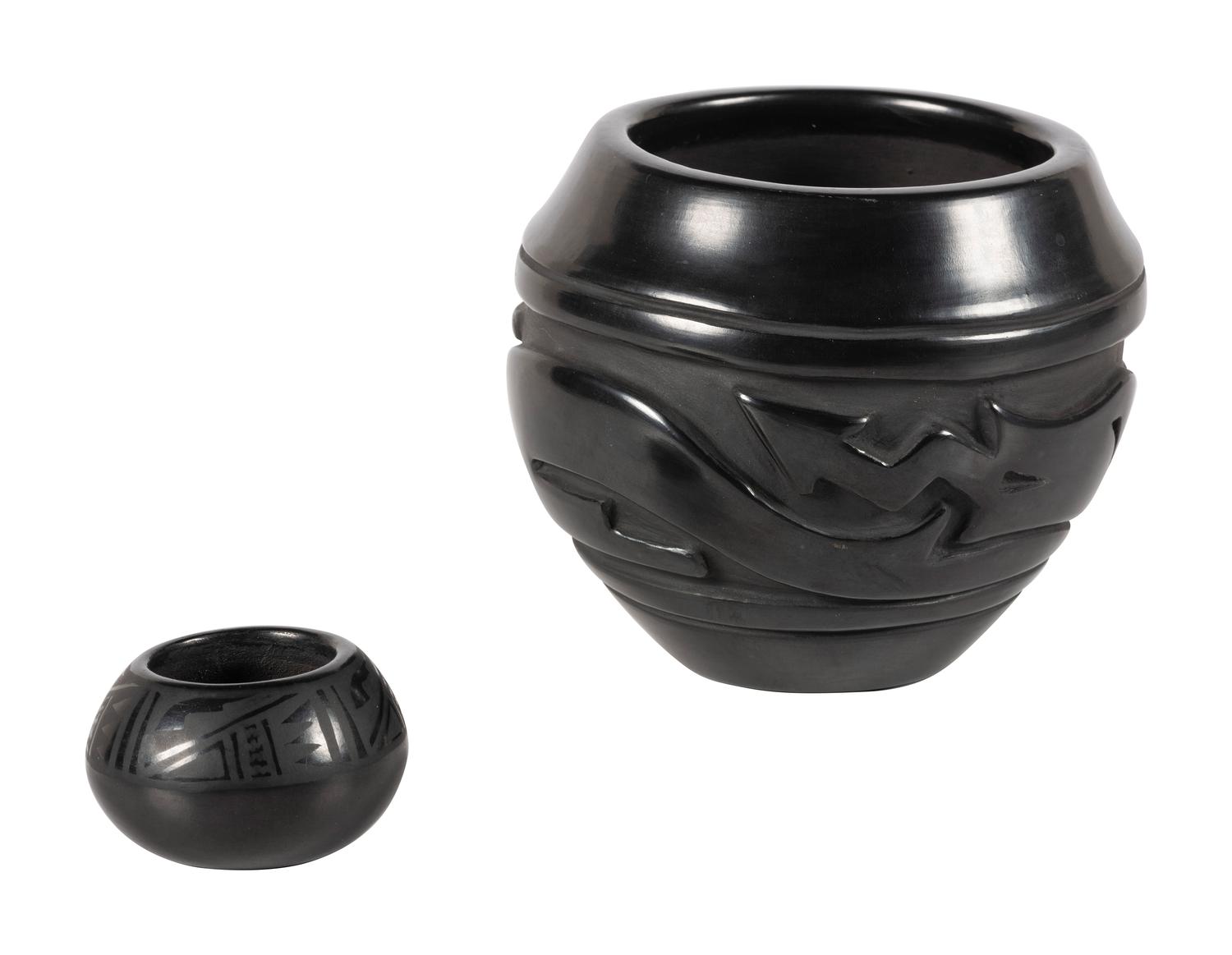 Blackware Pottery Jars