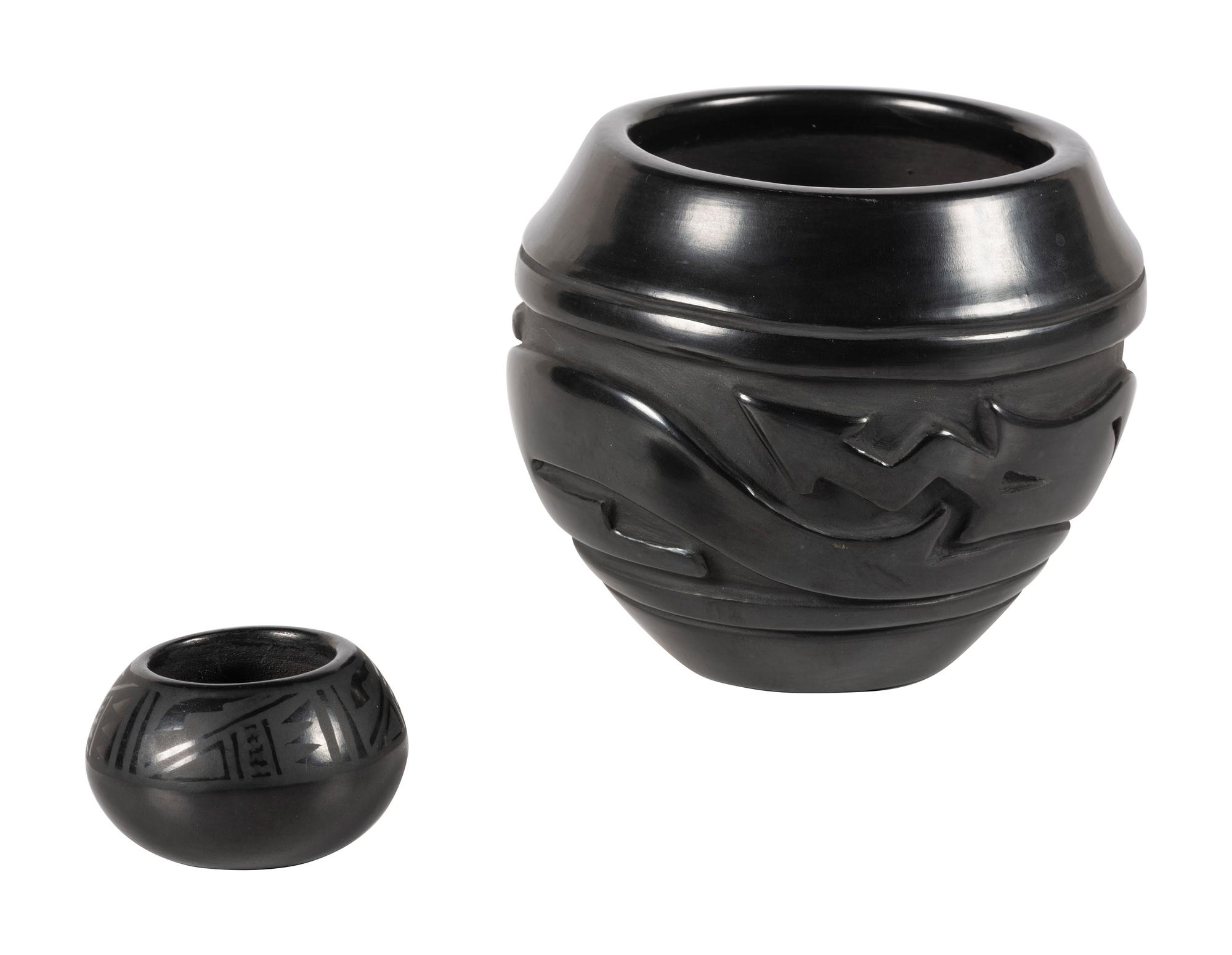Blackware Pottery Jars