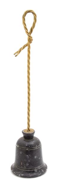 An English Brass and Black Marble Door Stop Height 24 1/2 inches. — 19TH CENTURY