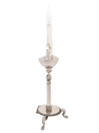 A Neoclassical Silver-Plate Library Lamp