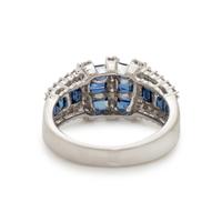 DIAMOND AND SAPPHIRE RING