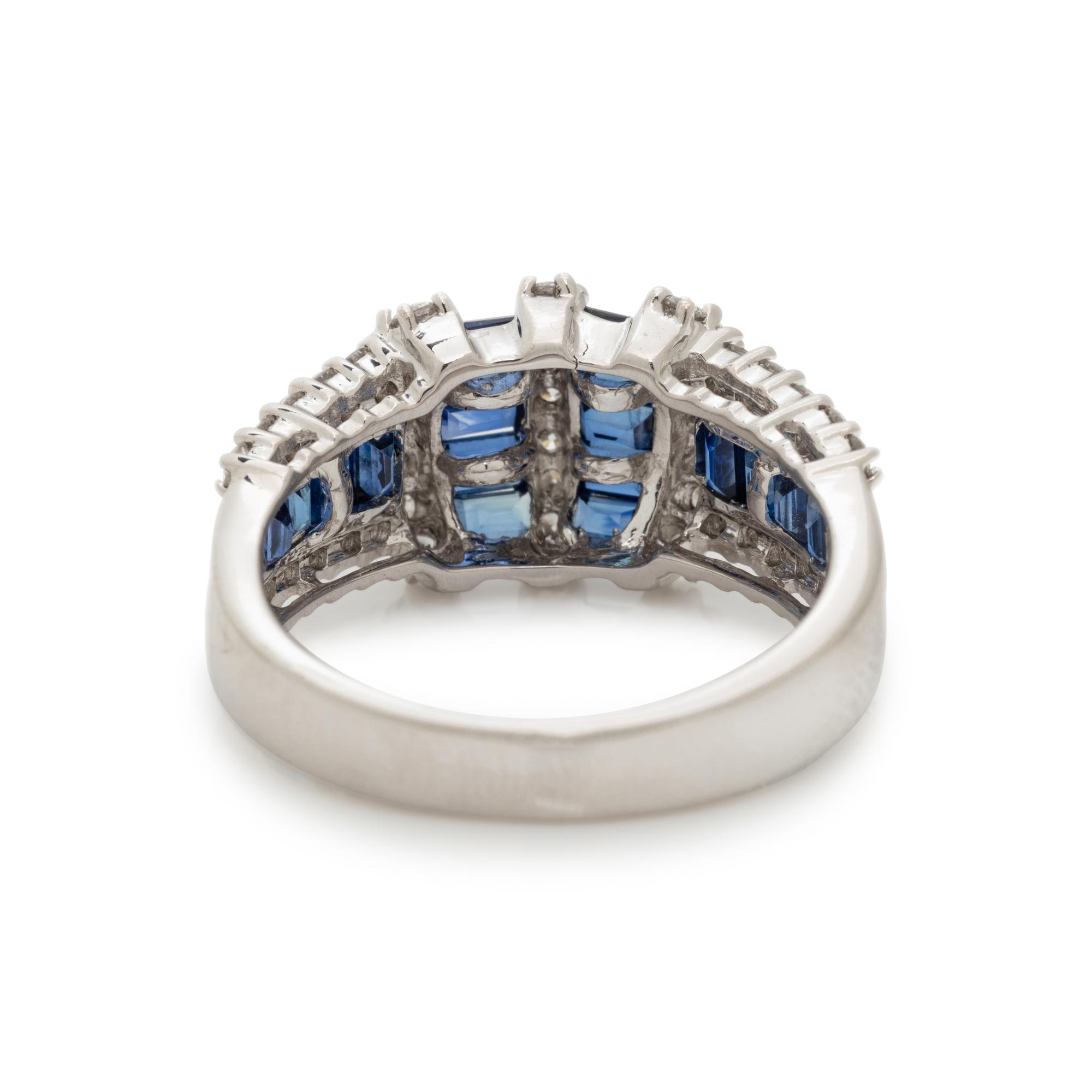 DIAMOND AND SAPPHIRE RING