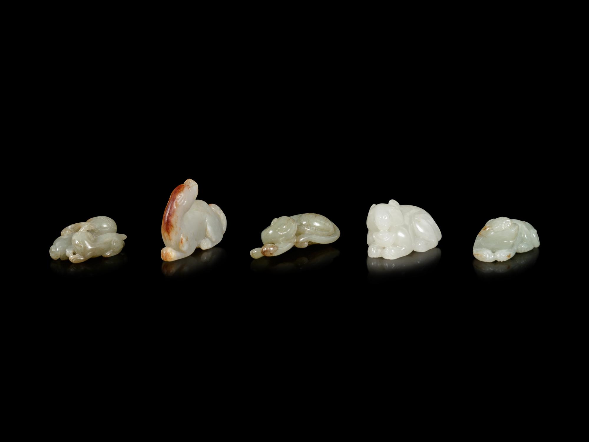 Five Chinese Jade Figures of Animals
