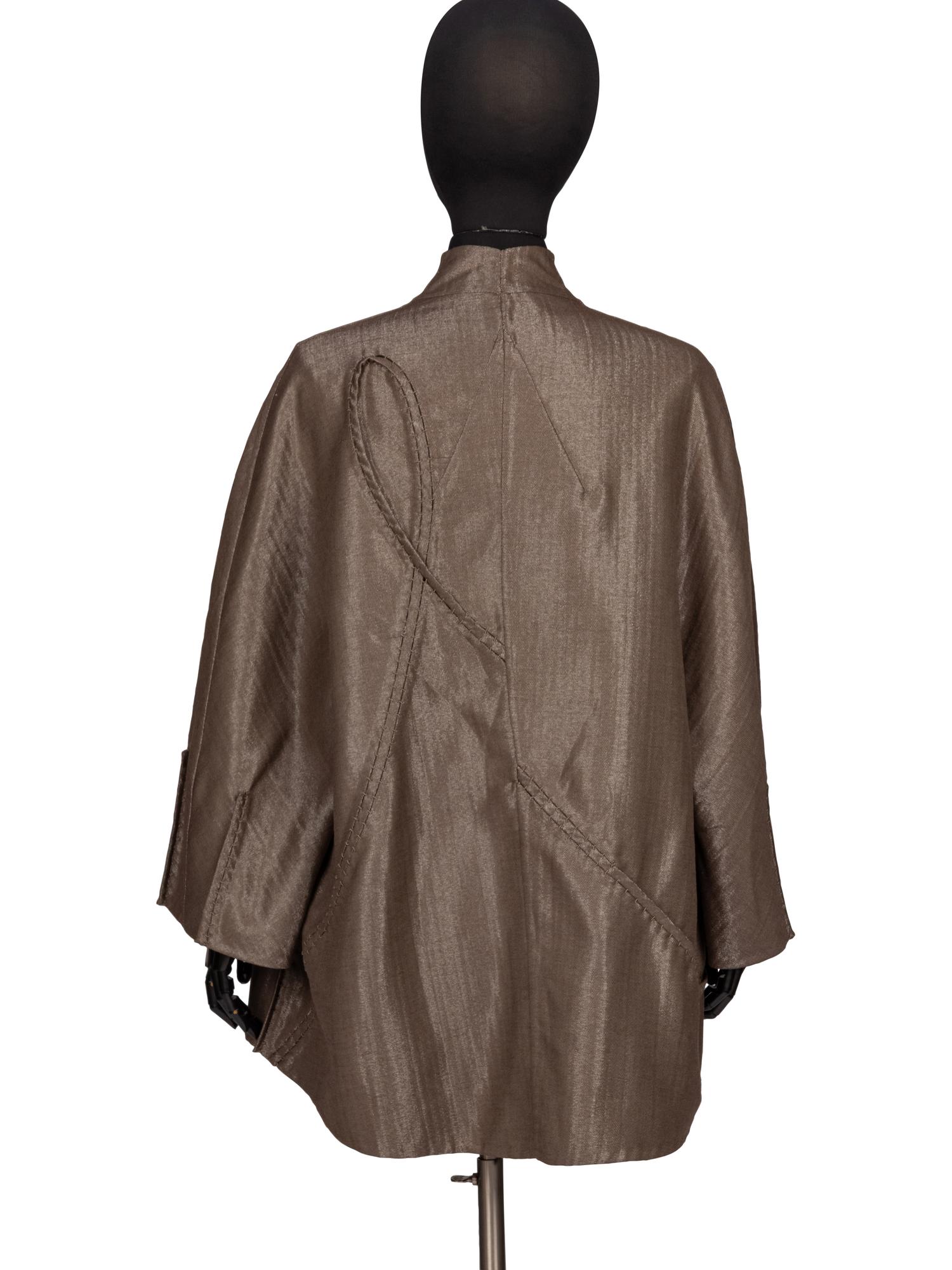 Ralph Rucci, Metallic Pewter Wool Jacket